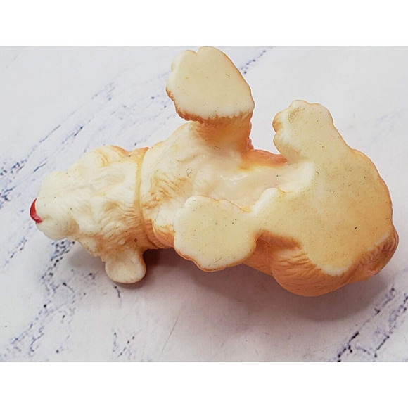 English Bulldog Brown and White Vintage 3 Inch Plastic Toy Figure - Picture 6 of 8